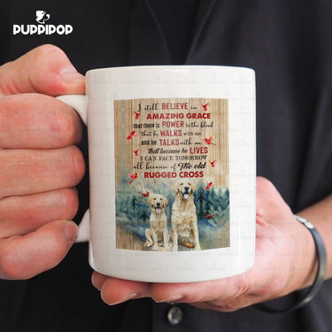 Custom Dog Mug - Personalized Amazing Grace Gift For Dad - White Mug